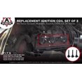 thumbnail image 3 of Ignition Coil Pack Set of 3 - Coil Pack for Toyota Tacoma, 4Runner, Tundra, T100 3.4L V6 Models - Replaces Part# 90919-02212 - Models Years 95, 96, 97, 98, 99, 2000, 2001, 2002, 2003, 2004, 3 of 9