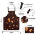 thumbnail image 7 of Orange Halloween Spooky Elements Apron-Garden Aprons for Women with Pockets-Cotton Linen Waterproof Kitchen Cooking Gardening Aprons Adjustable for Kitchen,Cooking,BBQ and Salon 33"x27", 7 of 7