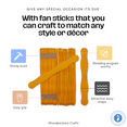 thumbnail image 3 of Wooden Yellow-Orange 8" Fan Handles, Wedding Programs, Paint Mixing, Pack 300 Jumbo Craft Popsicle Sticks for Auction Bid Paddles, Wooden Wavy Flat Stems for DIY Crafting Supplies Kit, by Woodpeckers, 3 of 8