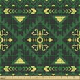 thumbnail image 2 of Boho Fabric by the Yard Upholstery, Tribal Influenced Repetitive Pattern with Motifs and Shapes, Decorative Fabric for DIY and Home Accents, Charcoal Grey Mustard by Ambesonne, 2 of 5