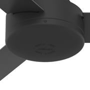 Hunter - Presto Indoor Ceiling Fan, Wall Control, 44-inch, Matte Black, Casual-style, 3-speed WhisperWind Motor, 51847, for Living Rooms, Bedrooms