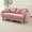 Pink, variant on Modular Sectional Sofa, 3-Seat Cloud Couch Style Boucle Fabric Recliner, L Shaped Couch for Living Room Shell-Shaped Armrests Cylindrical Legs Green Sofa with Ottoman, Bedroom, Apartment
