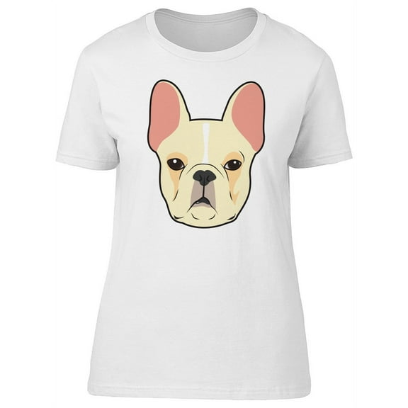 Cute Beige French Bulldog Face Tee Women's -Image by Shutterstock