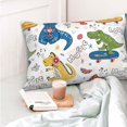 thumbnail image 6 of Kll Dinosaur Listening To Music Pillow Covers Envelope Closure,Super Soft And Cozy Fuzzy Fleece Pillow Case Cover 20"X30", 6 of 9