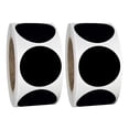 thumbnail image 1 of 2 rollos de etiquetas adhesivas de PVC para pizarra, forma redonda para bar, oficina en casa (negro), 1 of 6