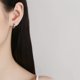 thumbnail image 2 of Pendientes de circonita con montura de estrella de plata de ley 925 para mujer, estilo veraniego, diseño personalizado, anillo para la oreja con marea, joyería elegante y ligera de lujo para la oreja, 2 of 5