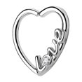 thumbnail image 1 of Joyería de moda para mujer, anillo sin perforar con forma de corazón chapado en aleación, para niña (5 #), 1 of 1