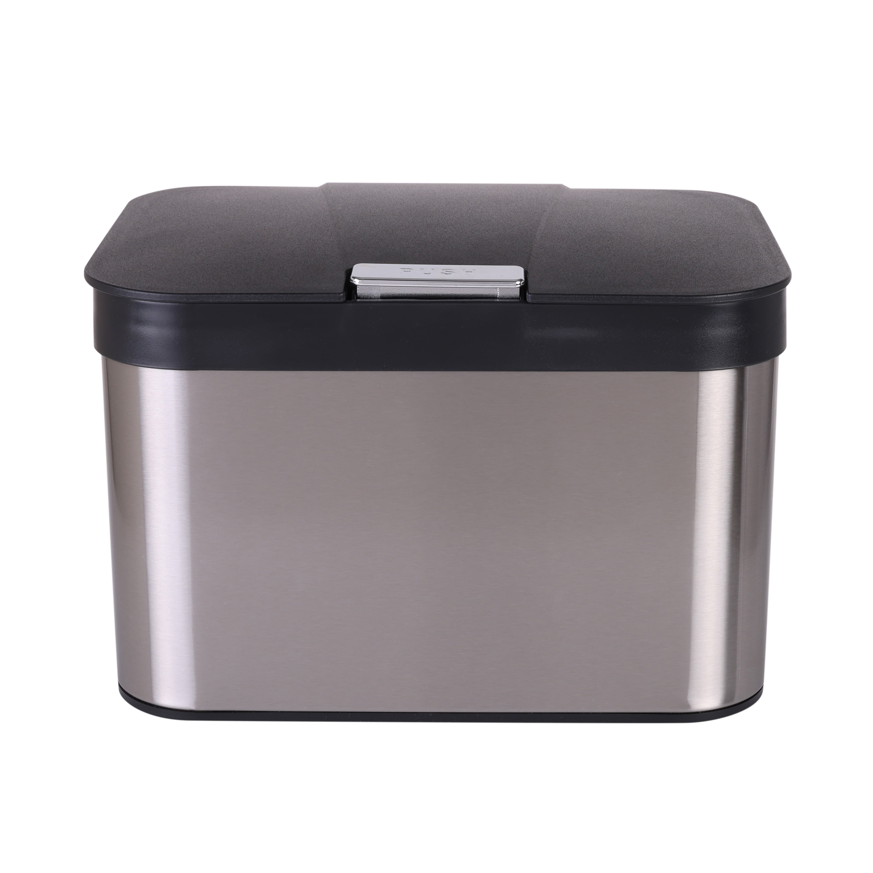 Organize It All Stainless Steel Compost Bin with Biodegradable Bags, Sink Organizer & Scrub Brush