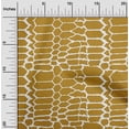 thumbnail image 1 of oneOone Cotton Flex Dark Mustard Fabric Snake Animal Skin Quilting Supplies Print Sewing Fabric By The Yard 40 Inch Wide, 1 of 4