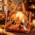 thumbnail image 4 of Halloween Tote Bags with Handles, Quilted Printed Tote Handbag, Multi-purpose Shoulder Bag for Travel Office Daily, 4 of 5