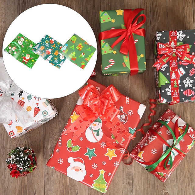 Papel de Embalaje de Navidad de 3 piezas 20 * 29 pulgadas Yotijar papel de regalo