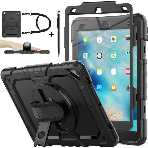 Case for iPad Air 3rd Generation 10.5 2019 / Pro 10.5 inch 2017 Full Body Shockproof Cover with Screen Protector Pen Holder Stand Hand Shoulder Strap Stylus Pen