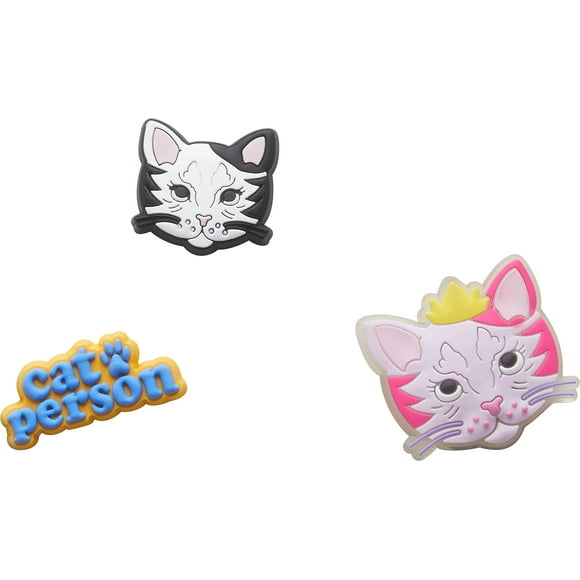 Jibbitz 3-Pack Animal Shoe Charms for Cat Lovers - Small Size