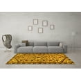 thumbnail image 3 of Ahgly Company Machine Washable Indoor Rectangle Persian Yellow Traditional Area Rugs, 5' x 7', 3 of 4