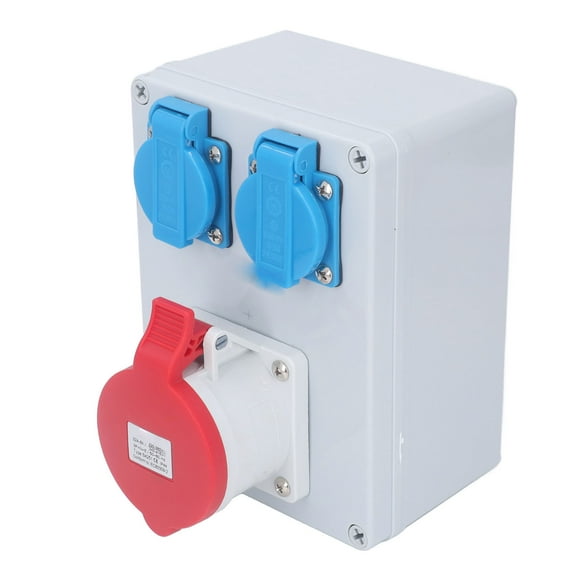 Industrial Receptacle Box, IP44 Waterproof Wall Power Socket 2Pcs 16A 250V EU Outlets with Sealing for Home Bathroom