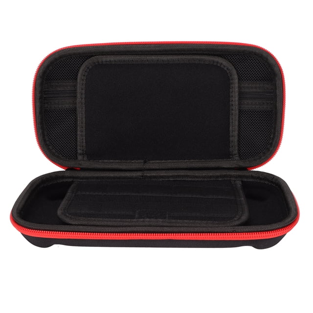 Bolsa de almacenamiento para consola de juegos, carcasa rígida, doble cremallera, funda protectora portátil para Switch, cremallera roja, normal