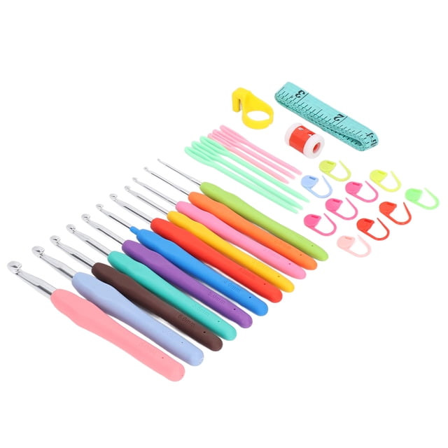 Crochet Hooks, Easy Use Knitting Hook Handcraft DIY Ergonomic Handle Bright For Blanket For Hat For Towel For Sewing