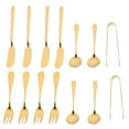thumbnail image 4 of 1 Set Food Tableware Cheese Serving Tool Metal Tableware Food Tong and Spoon Fork Spatula, 4 of 8