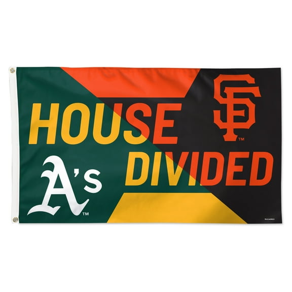 WinCraft San Francisco Giants vs Oakland Athletics 3' x 5' Single-Sided Deluxe House Divided Flag