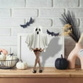 thumbnail image 5 of Halloween Ornaments Ghost Resin Decor Ghost Witch Decorative Ornament Halloween Standing Cute Ghost Statues White Spooky Cute Ghost Statue for Home Decor Indoor Shelf Table Decor, 5 of 6