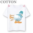thumbnail image 5 of Camiseta de algodón de manga corta para niñas, informal, a la moda, con estampado de Mickey y Donald Duck de Disney, con bonitos dibujos animados, 5 of 5