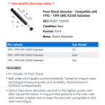 thumbnail image 2 of Front Shock Absorber - Compatible with 1992 - 1999 GMC K2500 Suburban 1993 1994 1995 1996 1997 1998, 2 of 2