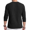 thumbnail image 3 of Thrilos Mens Long Sleeve Shirts Crewneck Casual Tops Pullover Work Shirts Stretch Textured Knit T-Shirts with Pocket, 3 of 9