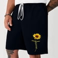 thumbnail image 1 of Puntoco Pantalones Cortos Deportivos Con Bolsillos Informales Elásticos Con Cordones Para Hombre, Pantalones Cortos Para El Hogar, Pantalones De Tres Cuartos, Azul Oscuro L, 1 of 4