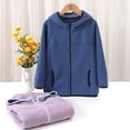 thumbnail image 5 of Kogui Girls Jackets Girls Flannel Jacket Sherpa Fleece Lined Zip Up Winter Shirts with Hood Size 10-11 (Blue,10-11 Years), 5 of 5
