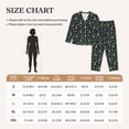 thumbnail image 4 of Pofeuu Gold Snowflake Christmas Tree Print Womens Pajamas Set Long Sleeve Sleepwear Button Down Nightwear Soft Pj Lounge Sets Button Down Pajamas Women-Medium, 4 of 7