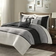 thumbnail image 2 of Palisades de Parc Madison 6 Pièces en Polyester Simili-Suédois Ensemble Complet / Couette de Grand - Noir, 2 of 18