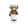thumbnail image 6 of 2PCS Highland Cow Resin Figurine Tabletop Decor, Cute Farm Animal Home and Garden Accent, 4.9 Inch, 6 of 6