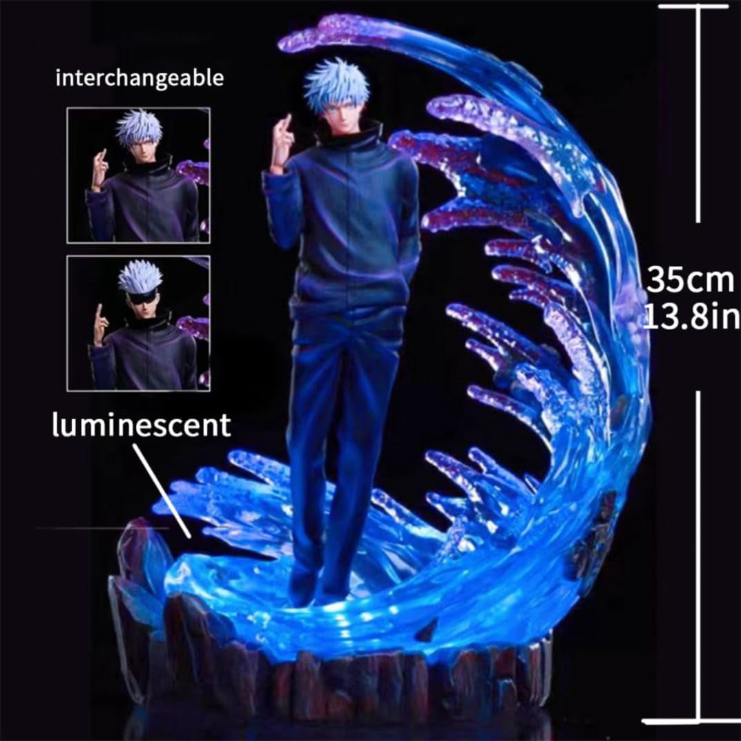 New Jujutsu Gojo Satoru (Luminescence Ver) Character Anime Model Statue Action Figures Desktop Ornament Popular Decorations Fan Souvenirs Creative Gift Collectable
