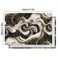 thumbnail image 5 of Black Marble Gold Dot Pattern Summer Placemats Table Placemats Set Of 6-Linen Kitchen Washable Placemats Table Mats 11.8"x17.7" Non-Slip Heat Resistant, 5 of 5