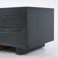thumbnail image 5 of POVISON 78.74"-141.73" Crator Rectangle Wood Extendable TV Stand, Black and Walnut Media Console with 3-Drawer, 5 of 12
