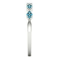thumbnail image 4 of 0.1 ct Brilliant Round Cut Simulated Turquoise 14k White Gold Stackable Band SZ 10.5, 4 of 6