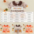 thumbnail image 3 of OJSFQUFP Cute Baby Hare Dress Halloween Thanksgiving Turkey Pumpkin Towel Embroidered Plaid Triangle Climbing Suit, 3 of 4