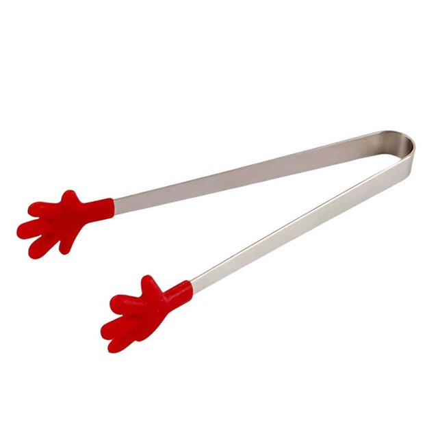 Pinces Réutilisables Glaçons Pierres de Refroidissement Pince de Refroidissement Clip Mini en Acier Inoxydable Salade Cuisine Servant Mains Rouges Antidérapantes