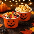 thumbnail image 4 of Halloween Cups, Summer Halloween Ice Cream Paper Cups, Disposable Cute Jack-o-lantern Treat Orange Cups for Beach Party Supplies, 30 Pack, 4 of 7