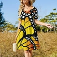 thumbnail image 3 of Beautiful Monarch Butterfly - Orange Dress womens dress long dresses for women elegant dresses plus sizes, 3 of 6