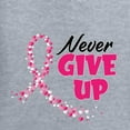 thumbnail image 2 of Wild Bobby, Never Give Up Fight Cancer, Breast Cancer Awareness, Front and Back Unisex Graphic Hoodie Sweatshirt, Heather Grey, Large, 2 of 4