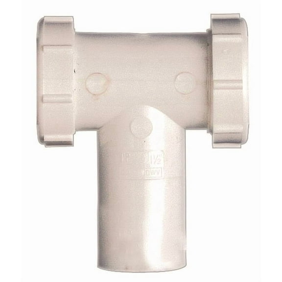 Plumb Pak PP20667 Center Outlet and Tailpiece, 1-1/2 in, Slip-Joint, Plastic, White