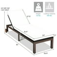 thumbnail image 2 of Gymax Patio Adjustable Rattan Recliner Chaise Lounge Chair w/ Cushion Wheels, 2 of 10