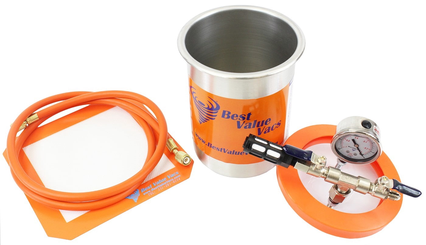BVV 2 Quart Tall Stainless Steel Vacuum Chamber