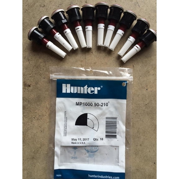 Hunter (10 Pack) Sprinkler MP1000 90 MP Rotator, 8' to 15' Radius and Adjustable from 90-210 Degrees (10)