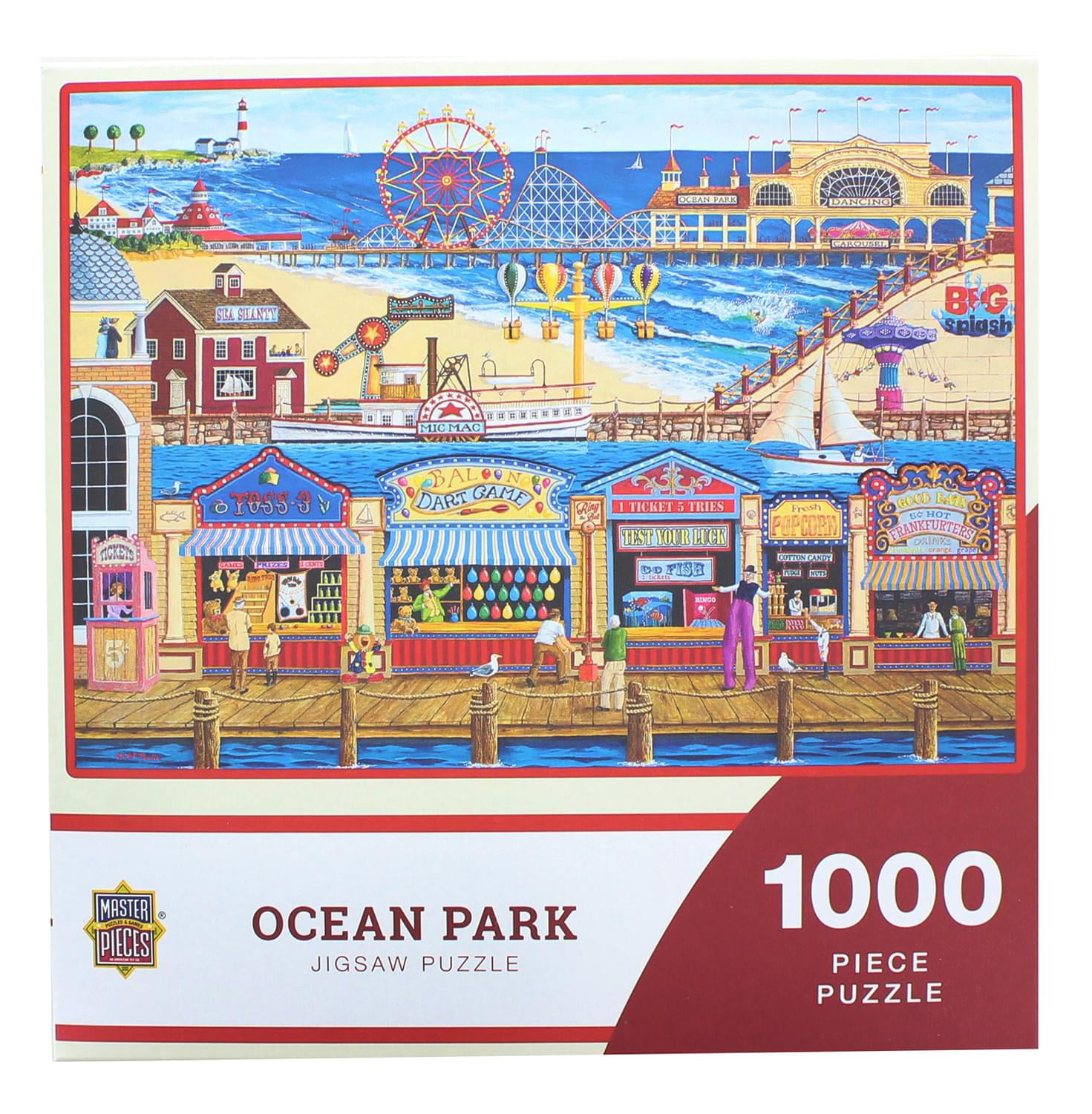 MasterPieces 1000 Piece Jigsaw Puzzle 60553 Ocean Park by Art Poulin Boardwalk 