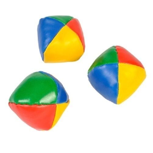 3 Pack Juggling Balls Set Circus Clown Coloured Learn Juggle Toy Game Soft Ball 
