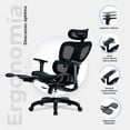 thumbnail image 2 of Silla Ejecutiva ACTECK FLUX PRO EC757 Ergonomica Reclinable 135° 136kg Reposabrazos 3D Reposapies Piston Clase 4 Negro AC-940269, 2 of 7