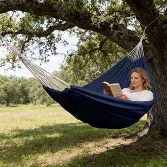 Zimtown Outdoor Swing Chair Double Hammock Steel Stand Camping Bed