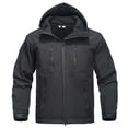 thumbnail image 2 of Umfun Performance Softshell Jackets for Men Hooded Full Zip Waterproof Windproof Outdoor Coat with Multiple Zippered Pockets for Hiking Camping Work, 2 of 9